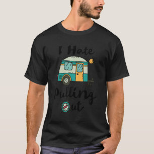 T-shirt Je déteste sortir la Rétro Camping Vintage Caravan
