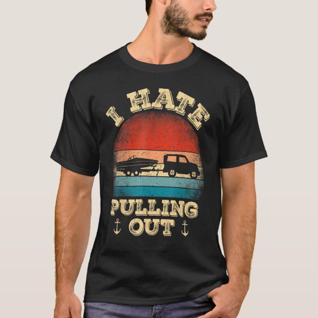 T-shirt Je Déteste Sortir Retro Bateau Capitaine (Devant)