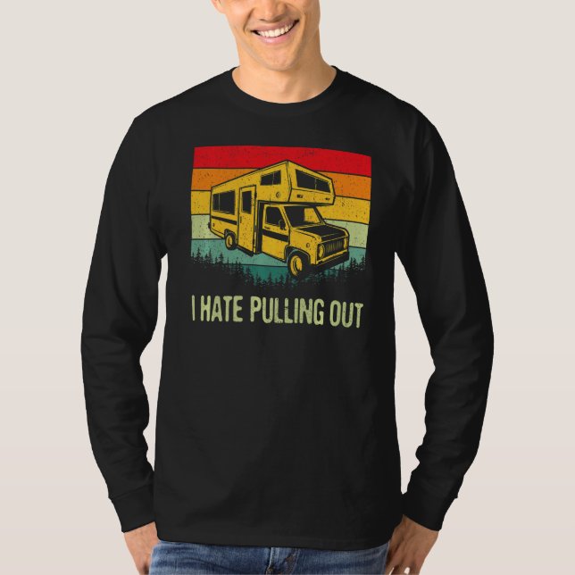 T-shirt Je déteste sortir Rv Camping Funny 5th Wheel Camp (Devant)