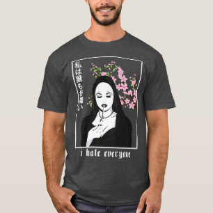 T-shirt Je déteste tout le monde esthétique Nun Soft Gru