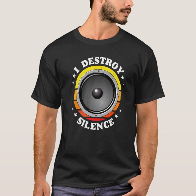 T-shirt Je détruit le haut-parleur Silence (Devant)