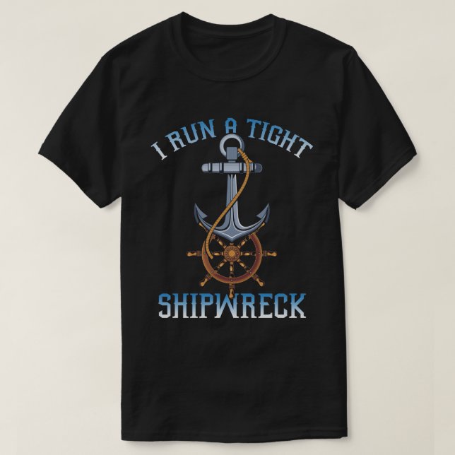 T-shirt je dirige une épave étroite (Design devant)