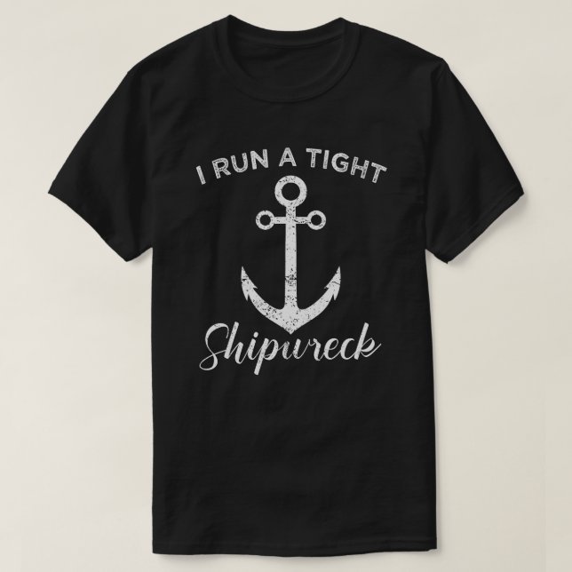 T-shirt je dirige une épave étroite (Design devant)
