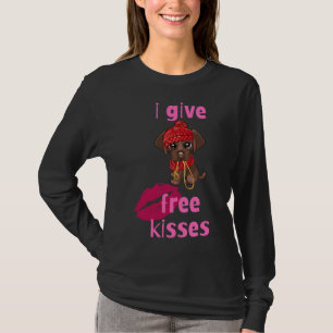 T-shirt Je Donne Gratuitement Baisers Chocolat Lab Labrado