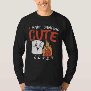 T-shirt Je Fais Camping Cute Marshmallow Camper Camper Ki