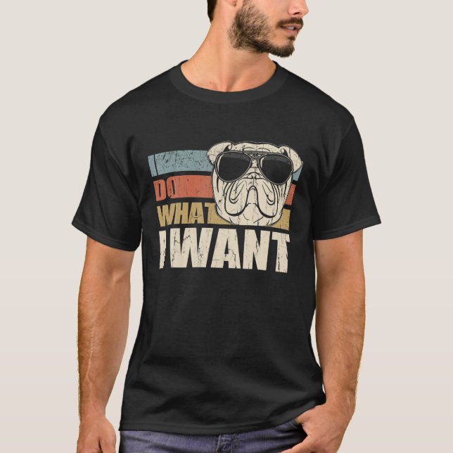 T-shirt Je Fais Ce Que Je Veux Amusant Vieux Français Vint (Devant)