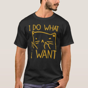 T-shirt Je Fais Ce Que Je Veux Chat Café Chat Noir Tasse R