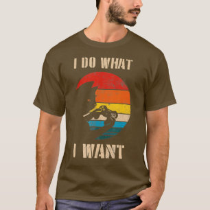 T-shirt Je Fais Ce Que Je Veux Chat Jouer Retro Vidéo Joue