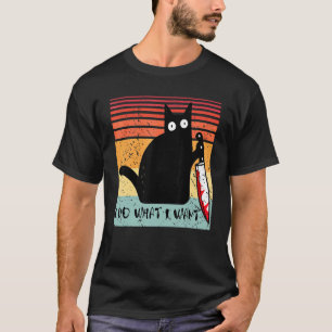 T-shirt Je Fais Ce Que Je Veux Chat Murderous Avec Hallowe