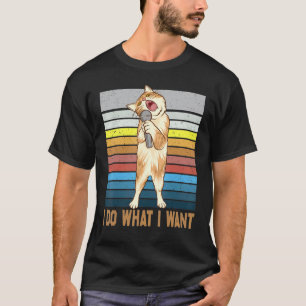 T-shirt Je fais ce que je veux Chat noir 2