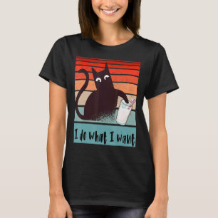 T-shirt Je fais ce que je veux Drôle chat rebelle frapper 