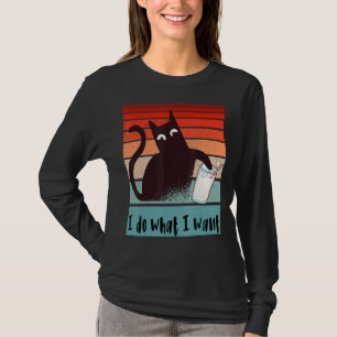 T-shirt Je fais ce que je veux Drôle chat rebelle frapper