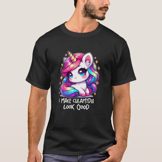 T-shirt JE FAIS DE LA CHLAMYDIA UN BON BON Drôle Wei Inapp (Devant)