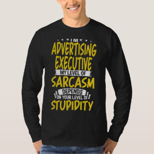T-shirt Je fais de la publicité Mon niveau de sarcasme