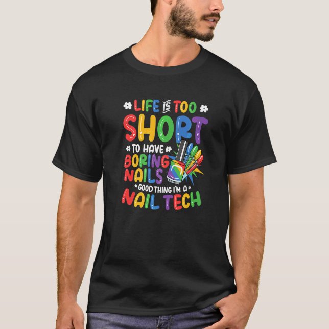 T-shirt Je fais des ongles  Technicien en onglerie  1 (Devant)