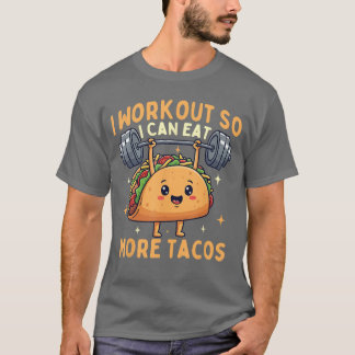 T-shirt Je fais du sport pour pouvoir manger plusacosaco A