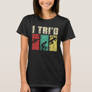 T-shirt Je fais du triathlon rétro vintage nage triathlète
