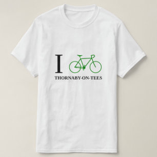 T-shirt Je fais du vélo THORNABY-ON-TEES (l'icône verte 