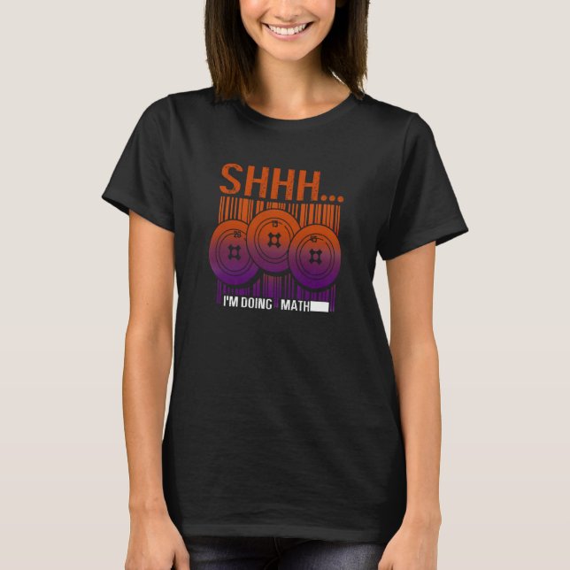 T-shirt Je fais Math Bodybuilding Gym Weightlifting Travai (Devant)
