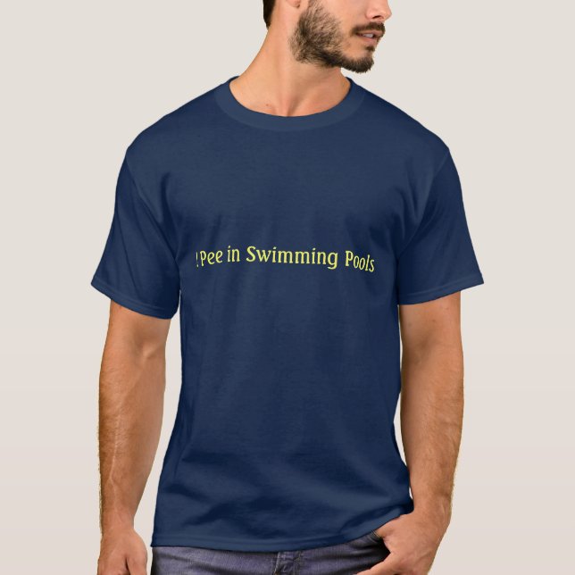T-shirt Je fais pipi en piscines (Devant)