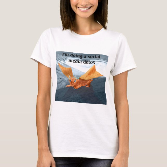 T-shirt Je fais un détoxe des médias sociaux (Devant)