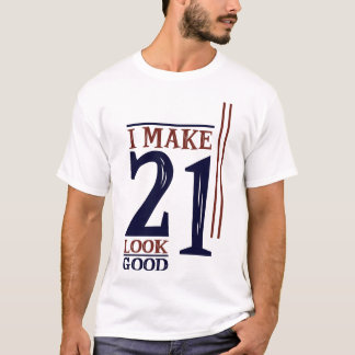T-shirt Je Fête 21 Anniversaire 21 Anniversaire Fête
