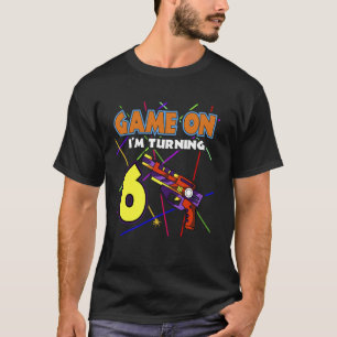 T-shirt Je fête mes 6 ans au Laser Tag Anniversaire de jeu