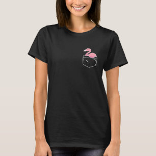 T-shirt Je Flocage Fabulous Flamant rose rose Tropic Pocke