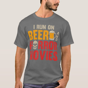 T-shirt Je fonctionne à la bière et aux films d'horreur vi
