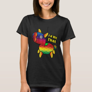 T-shirt Je frapperais le parti mexicain Cool Pinata