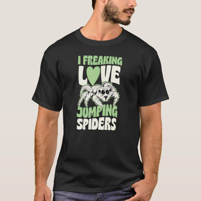 T-shirt Je Freaking Love Jumping Araignées Animal Jumping  (Devant)
