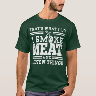 T-shirt Je fume de la viande et je sais que drôle BBQ Chef