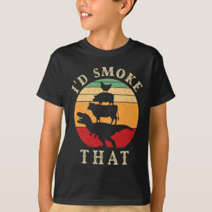T-shirt Je fumerais ce barbecue Vintage de viande grill fu
