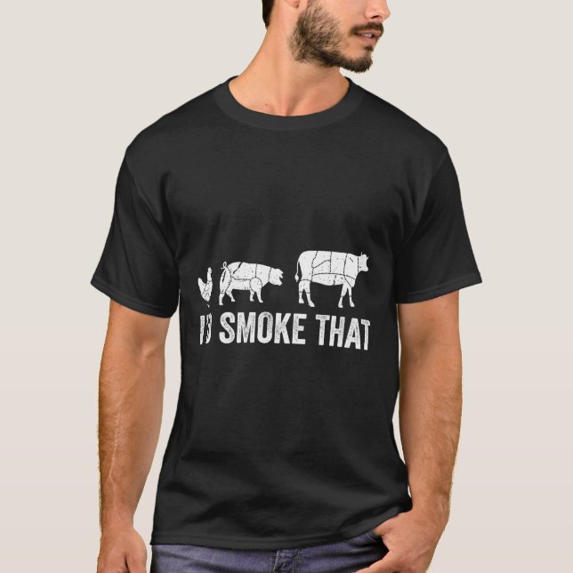 T-shirt Je fumerais ce chef fumeur de barbecue amusant (Devant)