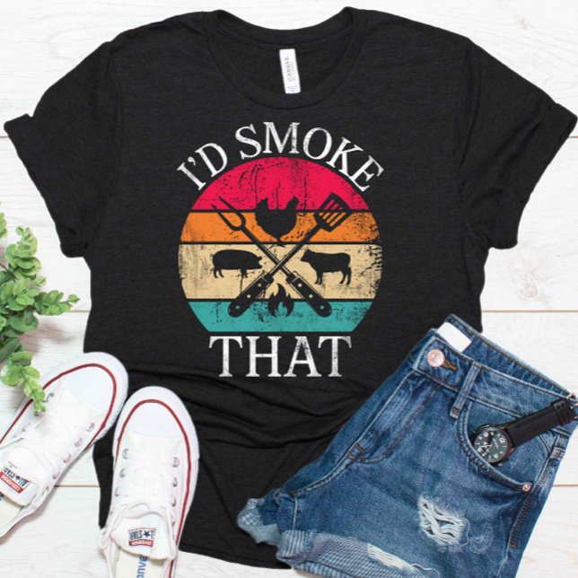 T-shirt Je fumerais ce fêtard rétro Fumeur de fête du barb (Créateur téléchargé)