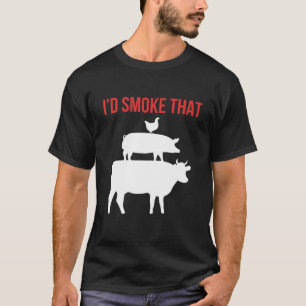 T-shirt Je fumerais cette fête grillante qui dit Vintage
