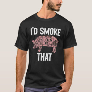 T-shirt Je fumerais que le chef de viande de porc boucher 