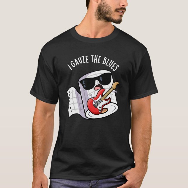 T-shirt Je Gauze Les Blues Drôle Jeu De Premiers Soins Dar (Devant)