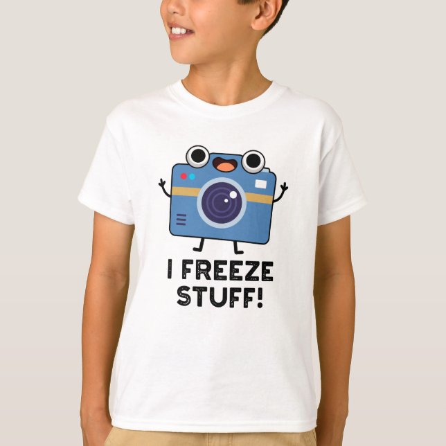 T-shirt Je Gèle Des Choses Drôle Caméra Pun (Devant)