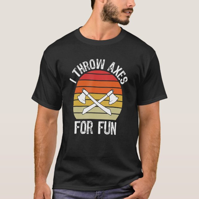 T-shirt Je Jette Des Axes Pour Le Lumberjack Amusant (Devant)