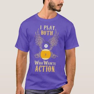 T-shirt Je joue à 8 balles 9 balles billard