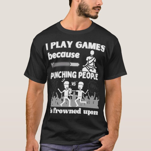T-shirt Je Joue Aux Jeux Parce Que Jeu (Devant)