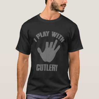 T-shirt Je Joue Avec Cutlery Chef'S Cuisine Risques