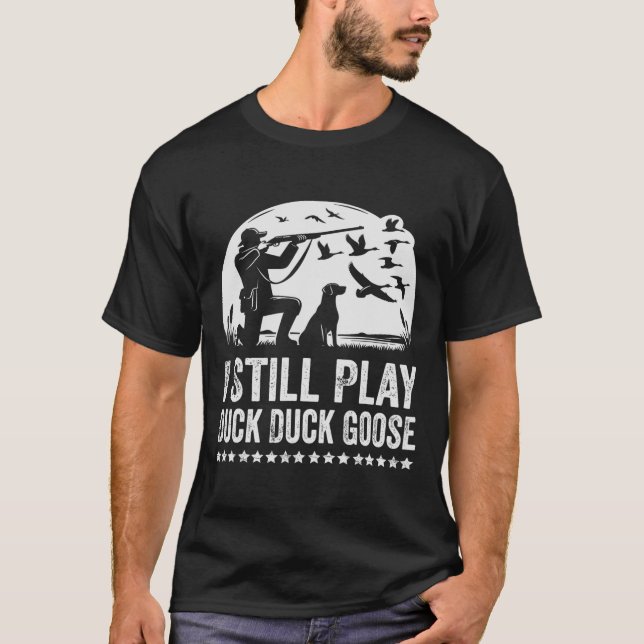T-shirt Je Joue Encore Drôle Chasse Au Canard (Devant)
