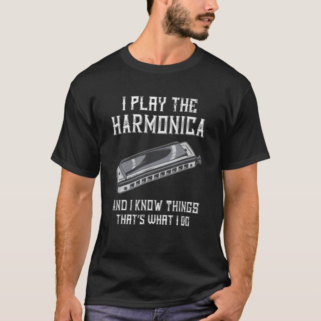 T-shirt Je Joue L'Harmoniciste Harmoniciste Musicien Harmo (Devant)