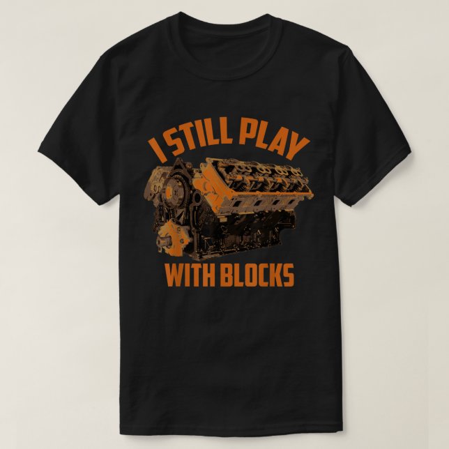 T-shirt Je Joue Toujours Avec Des Blocs (Design devant)