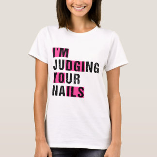 T-shirt Je juge vos ongles drôle d'Humour de technologie d