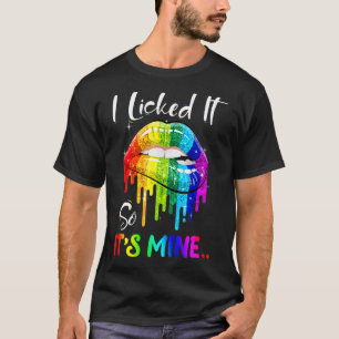 T-shirt Je l'ai cueilli, c'est le drapeau du Gay pride les