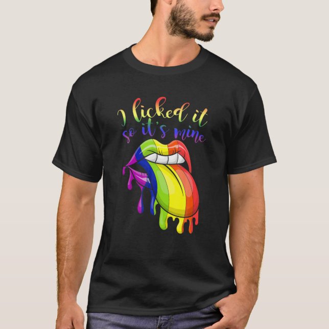 T-shirt Je L'Ai Laissé Ainsi Sa Mine Lesbienne Gay pride C (Devant)