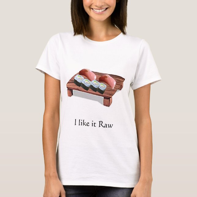T-shirt Je l'aime cru, je l'aime cru - customisé (Devant)